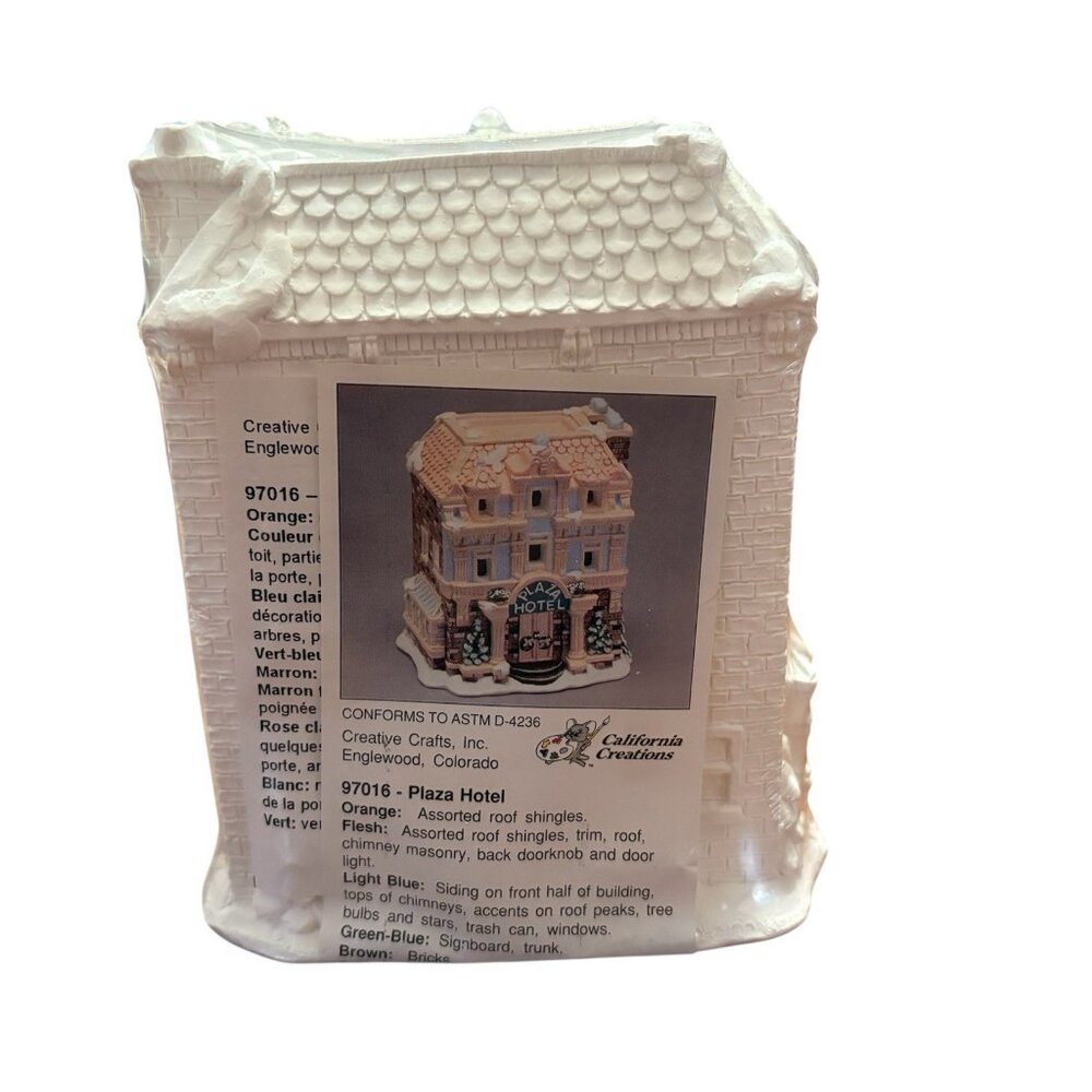 California Creations 97016 Plaza Hotel - Ready To Paint Ceramic Village